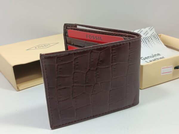 Croc-Embossed Leather Wallet