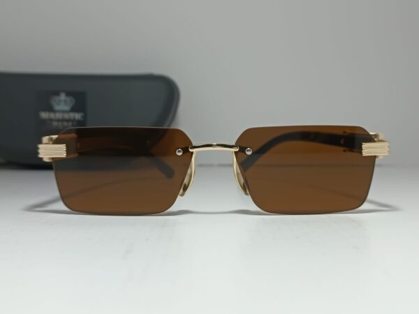 Gold-Trimmed Square Sunglasses