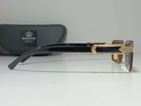 Gold-Trimmed Square Sunglasses